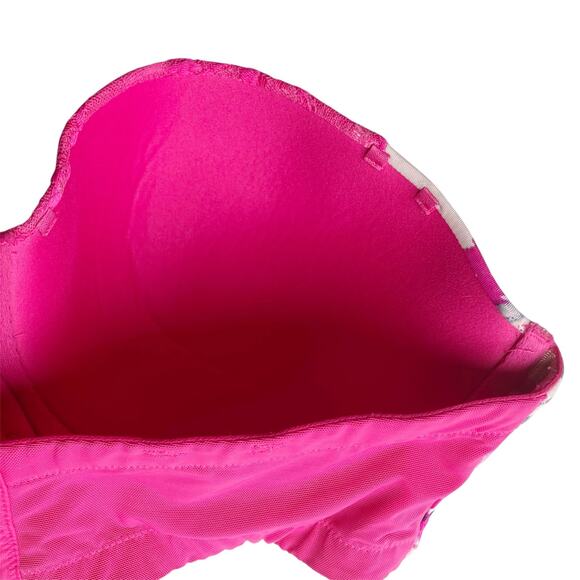 Cacique Lightly Lined Multi-way Strapless Bra Size 40DDD Floral Print Pink Lace - Picture 9 of 16